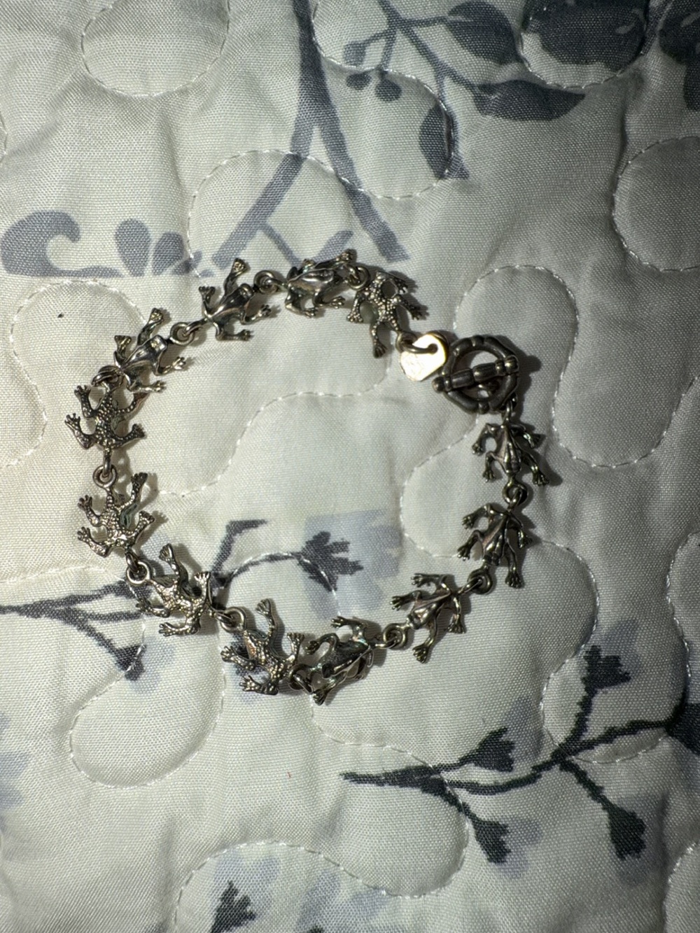 Vintage Silver 925  Frog  Link Bracelet - Women Jewelry- Mexico